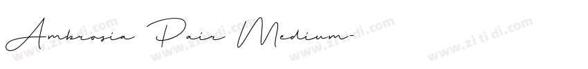 Ambrosia Pair Medium字体转换
